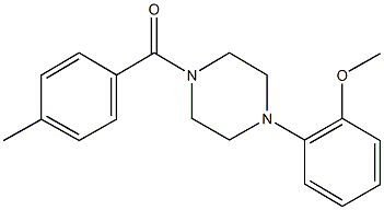 methyl 2-[4-(4-methylbenzoyl)-1-piperazinyl]phenyl ether Struktur