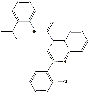 2-(2-chlorophenyl)-N-(2-isopropylphenyl)-4-quinolinecarboxamide,,结构式