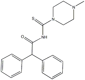 N-[(4-methyl-1-piperazinyl)carbothioyl]-2,2-diphenylacetamide Structure