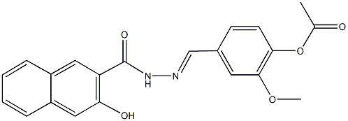 4-[2-(3-hydroxy-2-naphthoyl)carbohydrazonoyl]-2-methoxyphenyl acetate