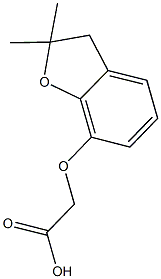 [(2,2-dimethyl-2,3-dihydro-1-benzofuran-7-yl)oxy]acetic acid,,结构式