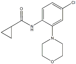 N-[4-chloro-2-(4-morpholinyl)phenyl]cyclopropanecarboxamide Struktur
