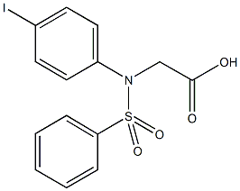 [4-iodo(phenylsulfonyl)anilino]acetic acid Structure