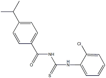 N-(2-chlorophenyl)-N'-(4-isopropylbenzoyl)thiourea,,结构式