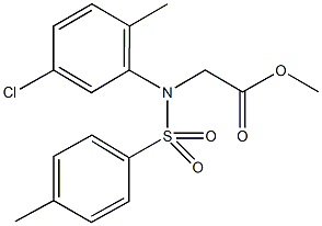 methyl {5-chloro-2-methyl[(4-methylphenyl)sulfonyl]anilino}acetate 结构式