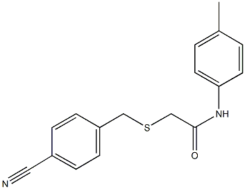 2-[(4-cyanobenzyl)sulfanyl]-N-(4-methylphenyl)acetamide 化学構造式