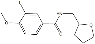 3-iodo-4-methoxy-N-(tetrahydrofuran-2-ylmethyl)benzamide Struktur