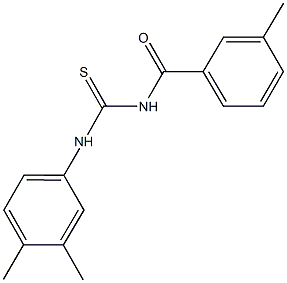 N-(3,4-dimethylphenyl)-N'-(3-methylbenzoyl)thiourea Structure