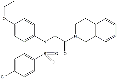 4-chloro-N-[2-(3,4-dihydroisoquinolin-2(1H)-yl)-2-oxoethyl]-N-(4-ethoxyphenyl)benzenesulfonamide Structure