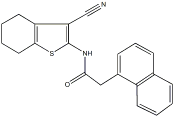 N-(3-cyano-4,5,6,7-tetrahydro-1-benzothien-2-yl)-2-(1-naphthyl)acetamide,,结构式