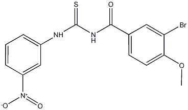N-(3-bromo-4-methoxybenzoyl)-N'-{3-nitrophenyl}thiourea Struktur