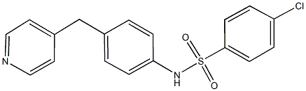 4-chloro-N-[4-(4-pyridinylmethyl)phenyl]benzenesulfonamide 结构式