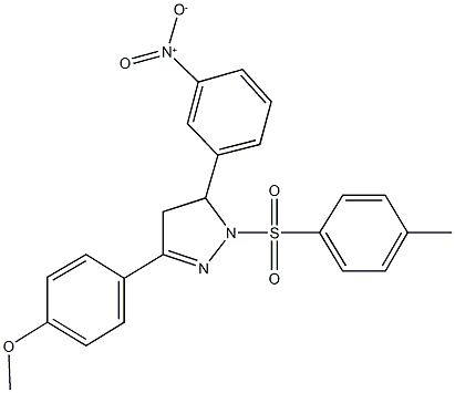 5-{3-nitrophenyl}-3-[4-(methyloxy)phenyl]-1-[(4-methylphenyl)sulfonyl]-4,5-dihydro-1H-pyrazole Structure