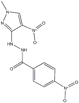 4-nitro-N'-{4-nitro-1-methyl-1H-pyrazol-3-yl}benzohydrazide Structure