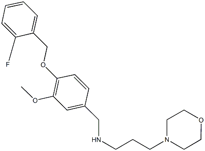 N-{4-[(2-fluorobenzyl)oxy]-3-methoxybenzyl}-N-[3-(4-morpholinyl)propyl]amine Structure