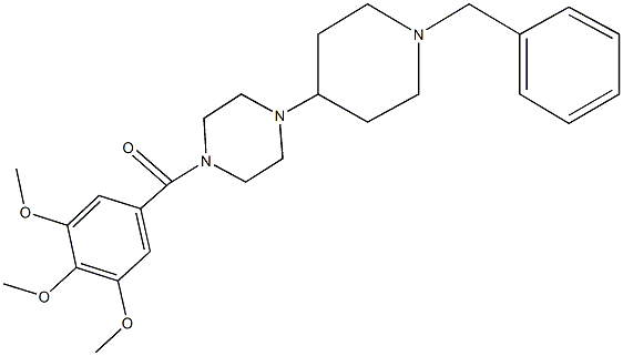 1-(1-benzyl-4-piperidinyl)-4-(3,4,5-trimethoxybenzoyl)piperazine Struktur