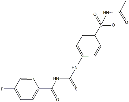 N-acetyl-4-({[(4-fluorobenzoyl)amino]carbothioyl}amino)benzenesulfonamide|