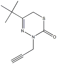 5-tert-butyl-3-(2-propynyl)-3,6-dihydro-2H-1,3,4-thiadiazin-2-one Struktur