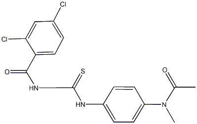 N-[4-({[(2,4-dichlorobenzoyl)amino]carbothioyl}amino)phenyl]-N-methylacetamide,,结构式