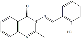 3-[(2-hydroxybenzylidene)amino]-2-methyl-4(3H)-quinazolinone,,结构式