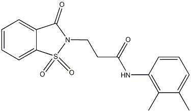 N-(2,3-dimethylphenyl)-3-(1,1-dioxido-3-oxo-1,2-benzisothiazol-2(3H)-yl)propanamide Struktur