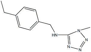 N-(4-ethylbenzyl)-N-(1-methyl-1H-tetraazol-5-yl)amine 结构式