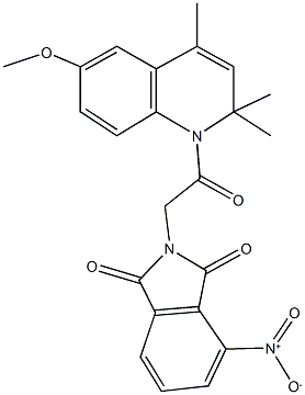 4-nitro-2-[2-(6-methoxy-2,2,4-trimethyl-1(2H)-quinolinyl)-2-oxoethyl]-1H-isoindole-1,3(2H)-dione,,结构式