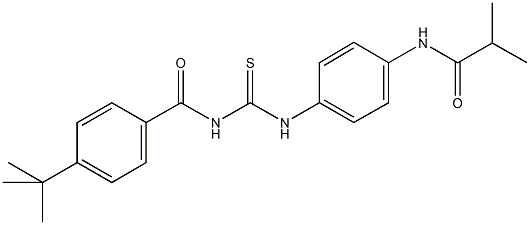 N-[4-({[(4-tert-butylbenzoyl)amino]carbothioyl}amino)phenyl]-2-methylpropanamide Structure