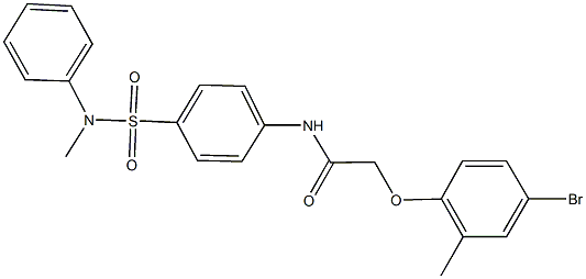 2-(4-bromo-2-methylphenoxy)-N-{4-[(methylanilino)sulfonyl]phenyl}acetamide 结构式