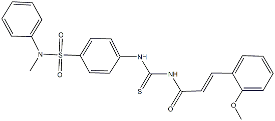 4-[({[3-(2-methoxyphenyl)acryloyl]amino}carbothioyl)amino]-N-methyl-N-phenylbenzenesulfonamide