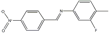 3-fluoro-4-methyl-N-(4-nitrobenzylidene)aniline 结构式