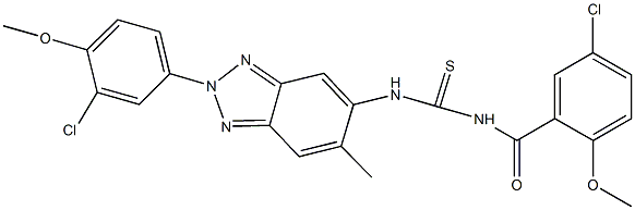 N-(5-chloro-2-methoxybenzoyl)-N'-[2-(3-chloro-4-methoxyphenyl)-6-methyl-2H-1,2,3-benzotriazol-5-yl]thiourea