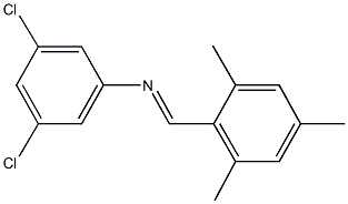 N-(3,5-dichlorophenyl)-N-(mesitylmethylene)amine,,结构式