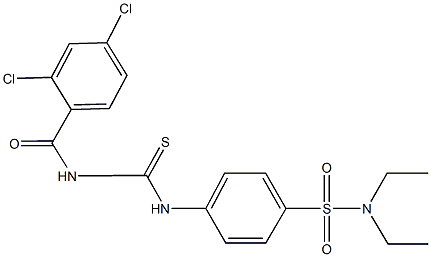 4-({[(2,4-dichlorobenzoyl)amino]carbothioyl}amino)-N,N-diethylbenzenesulfonamide,,结构式