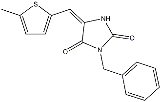 3-benzyl-5-[(5-methyl-2-thienyl)methylene]-2,4-imidazolidinedione