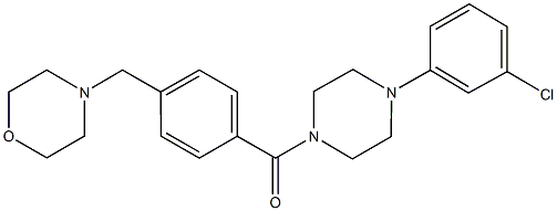 4-(4-{[4-(3-chlorophenyl)-1-piperazinyl]carbonyl}benzyl)morpholine,,结构式