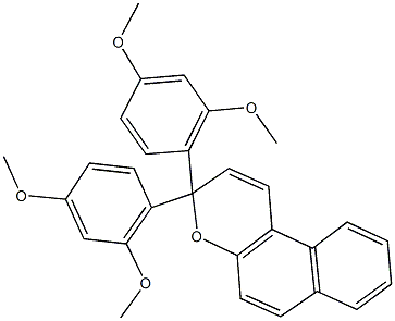 3,3-bis[2,4-bis(methyloxy)phenyl]-3H-benzo[f]chromene,,结构式