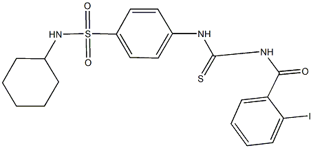 N-cyclohexyl-4-({[(2-iodobenzoyl)amino]carbothioyl}amino)benzenesulfonamide