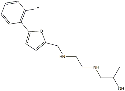 1-{[2-({[5-(2-fluorophenyl)-2-furyl]methyl}amino)ethyl]amino}-2-propanol Struktur