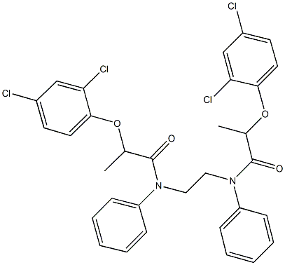 2-(2,4-dichlorophenoxy)-N-(2-{[2-(2,4-dichlorophenoxy)propanoyl]anilino}ethyl)-N-phenylpropanamide Struktur