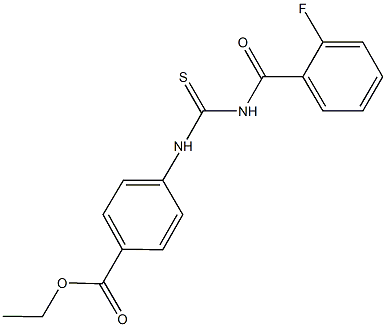 ethyl 4-({[(2-fluorobenzoyl)amino]carbothioyl}amino)benzoate