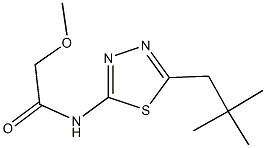 2-methoxy-N-(5-neopentyl-1,3,4-thiadiazol-2-yl)acetamide 化学構造式