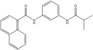 N-[3-(isobutyrylamino)phenyl]-1-naphthamide 化学構造式