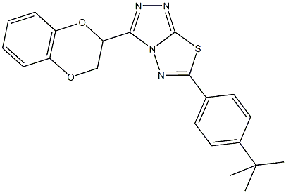 6-(4-tert-butylphenyl)-3-(2,3-dihydro-1,4-benzodioxin-2-yl)[1,2,4]triazolo[3,4-b][1,3,4]thiadiazole Structure