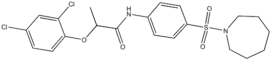 N-[4-(azepan-1-ylsulfonyl)phenyl]-2-(2,4-dichlorophenoxy)propanamide 结构式