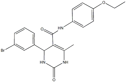 4-(3-bromophenyl)-N-(4-ethoxyphenyl)-6-methyl-2-oxo-1,2,3,4-tetrahydro-5-pyrimidinecarboxamide,,结构式