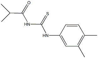 N-(3,4-dimethylphenyl)-N'-isobutyrylthiourea Structure