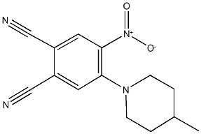 4-nitro-5-(4-methyl-1-piperidinyl)phthalonitrile 化学構造式