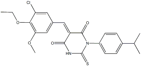 5-(3-chloro-4-ethoxy-5-methoxybenzylidene)-1-(4-isopropylphenyl)-2-thioxodihydro-4,6(1H,5H)-pyrimidinedione