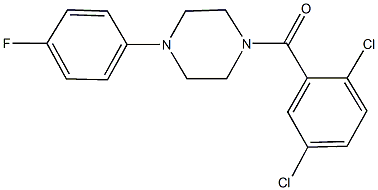 1-(2,5-dichlorobenzoyl)-4-(4-fluorophenyl)piperazine Struktur